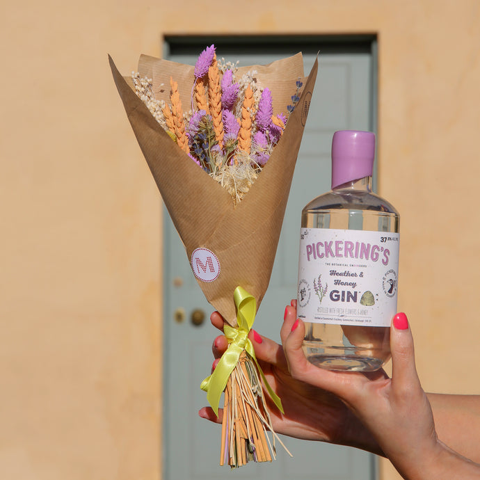 Pickering’s Gin create Heather & Honey Gin using real flowers & Scottish honey